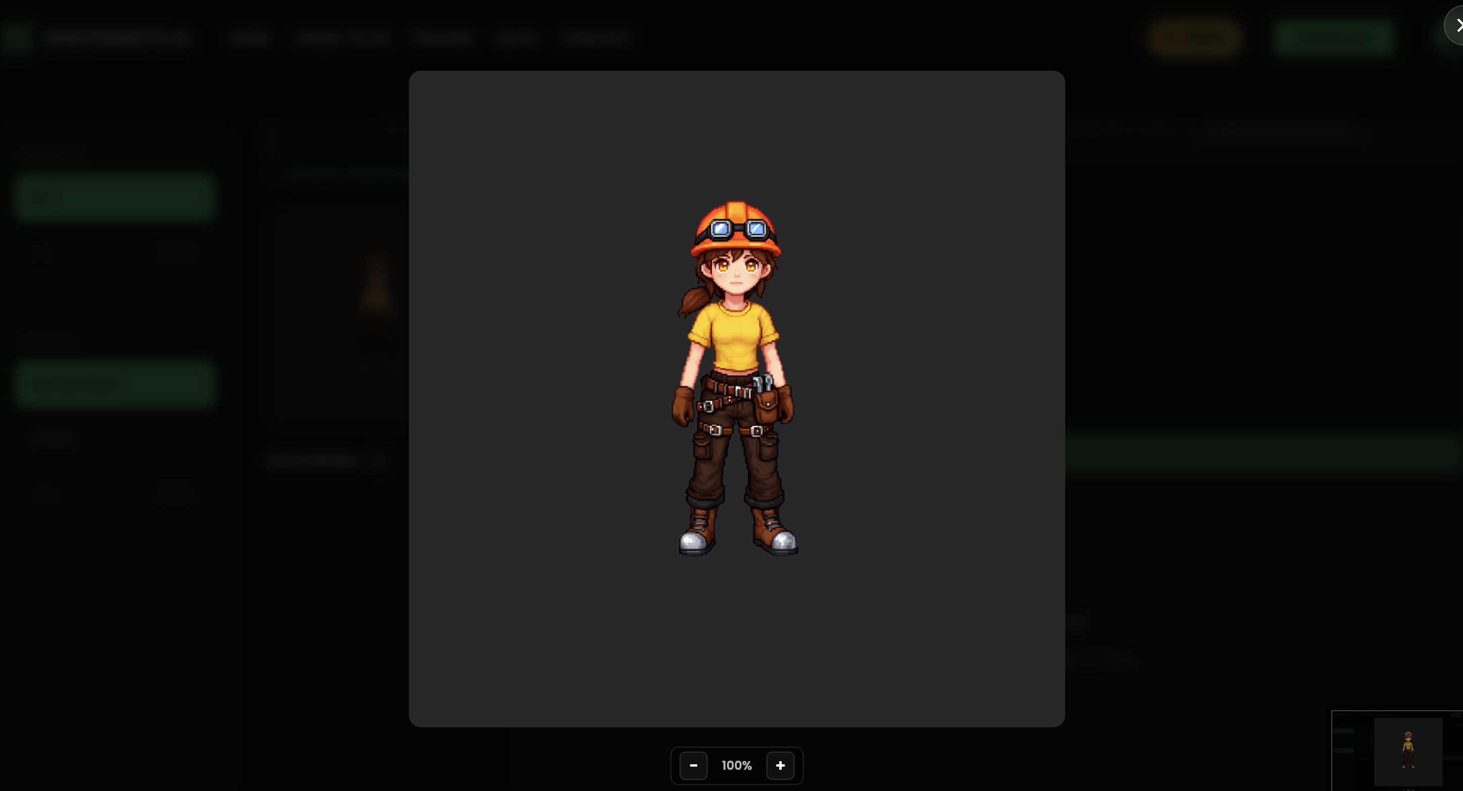 Character converted to a different pixel art style while maintaining the original design